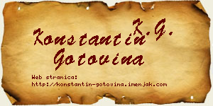 Konstantin Gotovina vizit kartica
